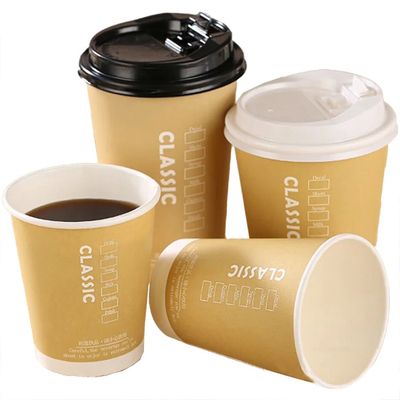 Bicchierini कैफे 8oz/12oz/14oz/16oz/22oz कागज कप गर्म पेय के लिए एक बार में इस्तेमाल किया जा सकता है kraft डबल दीवार कागज कप
